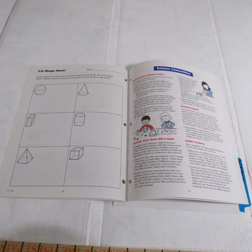 Solid Shapes BIG BOOK (almost 2 feet tall) with teacher pages CLASSROOM SIZE